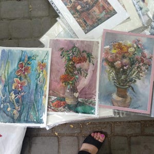 Pinturas com flores