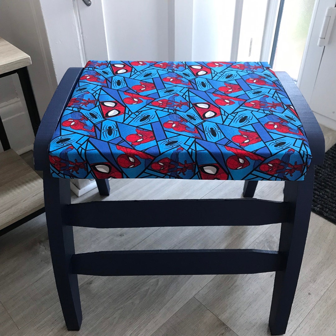 Spiderman Cushioned Child Size Stool Etsy