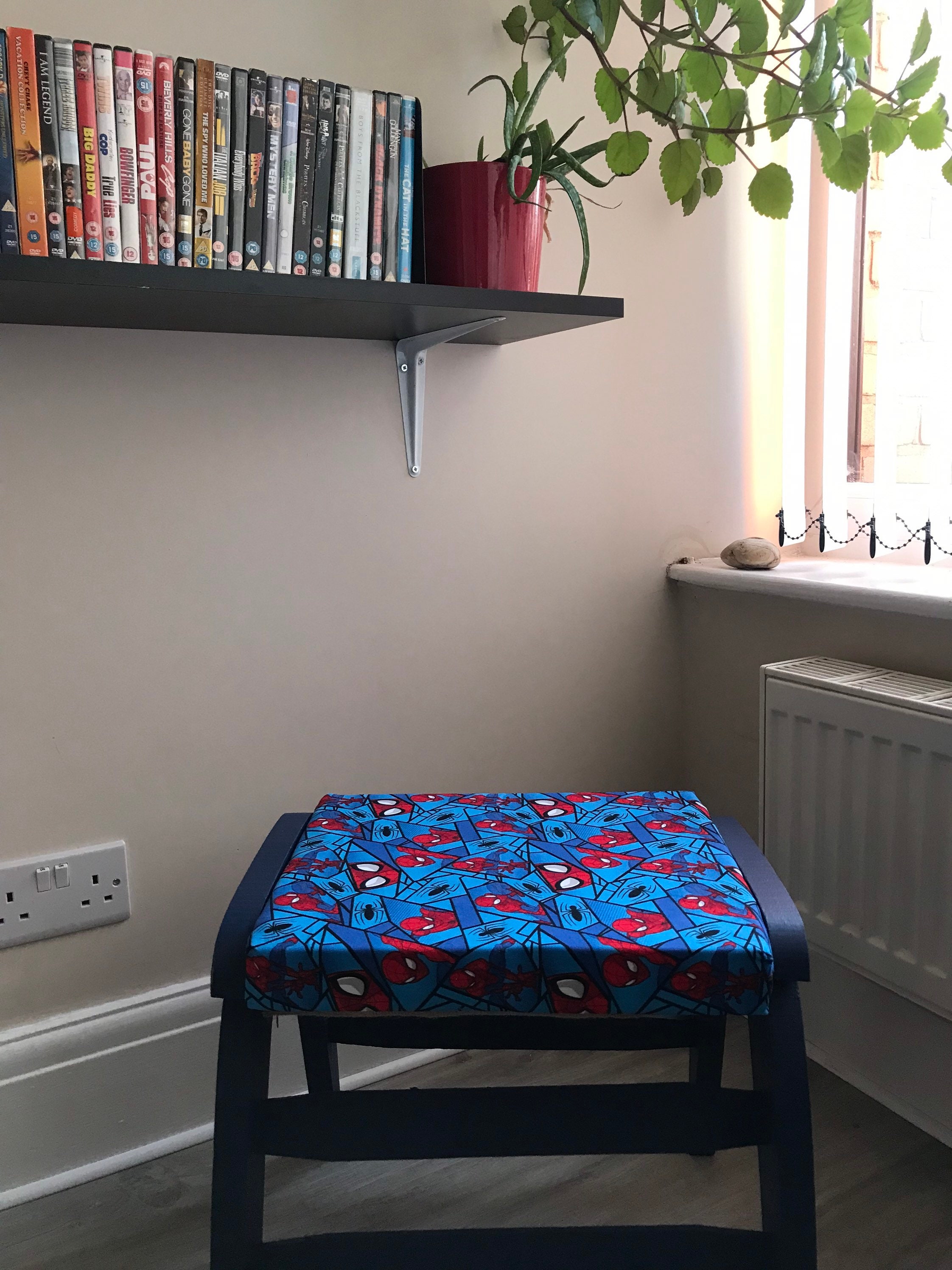 Spiderman Cushioned Child Size Stool Etsy