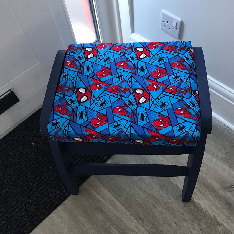 Spiderman Cushioned Child Size Stool Etsy