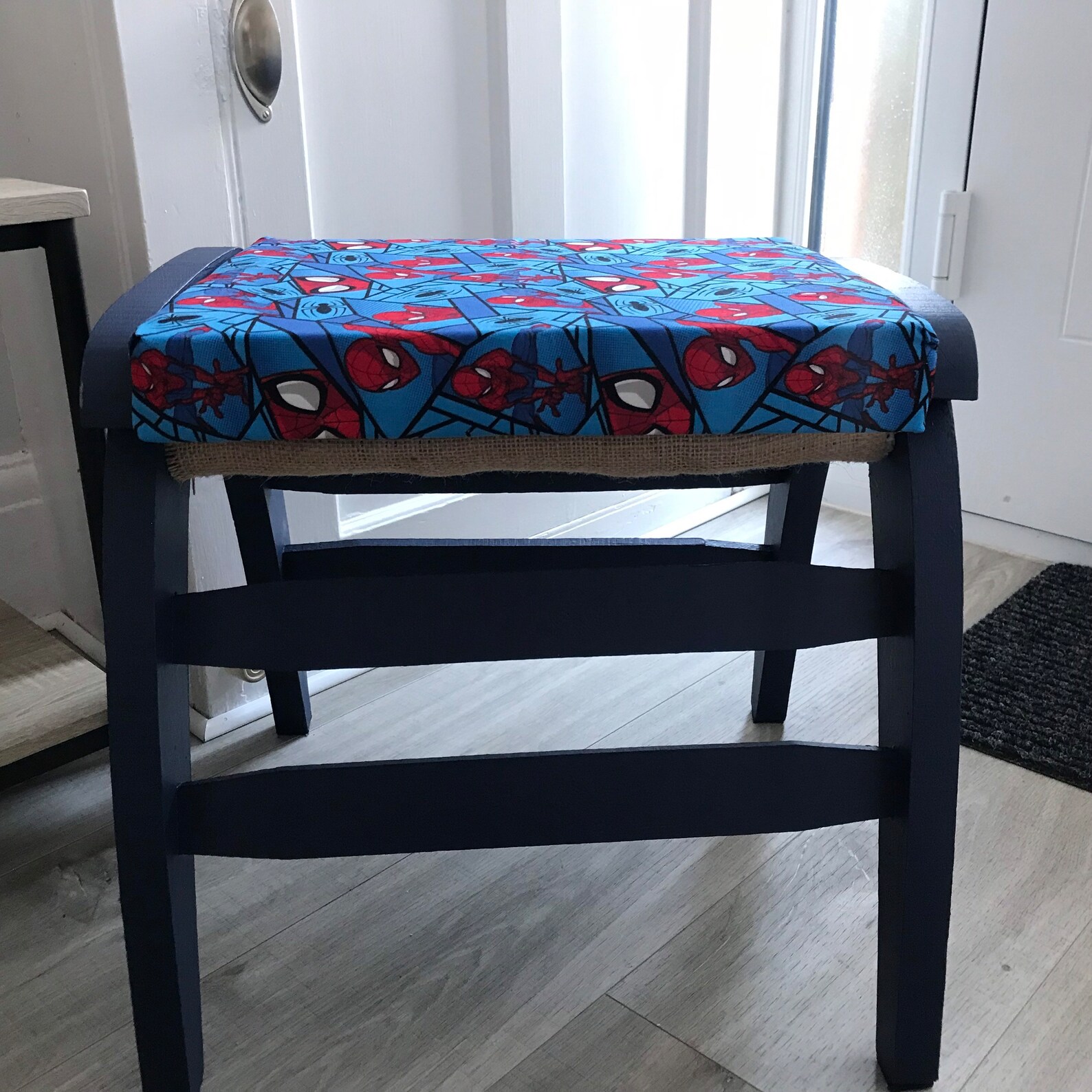 Spiderman Cushioned Child Size Stool Etsy