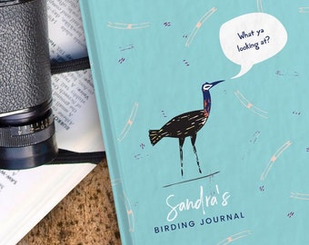 Personalized Birding Journal – Funny, Quirky Softcover or Hardcover Notebook Gift for Bird-Lovers, Birders, Bird Nerds