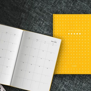 5 Year Monthly Planner - start any month | 60 month calendar | hardcover or softcover | Large: 7x10 in, 8.5x11 in | 2 pages per month