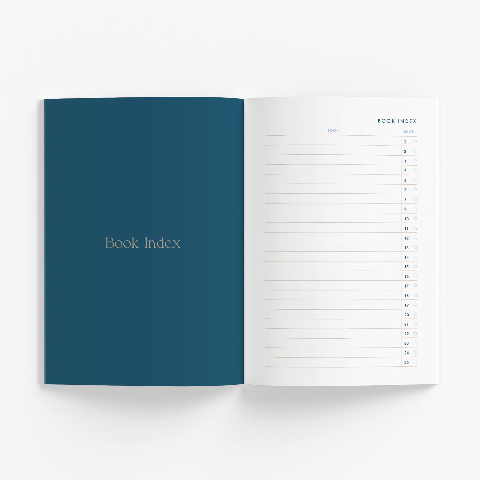 120 Entry Reading Journal | Personalized Book Log | Single-page Log ...
