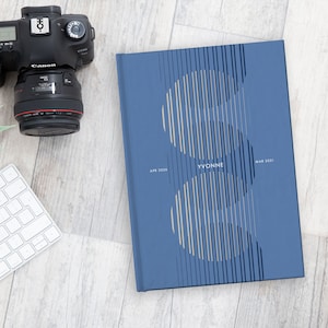 Personalized 5 Year Monthly Planner (Blue) - start any month | 60 month calendar | hardcover or softcover | A5, B5, 8.5x11