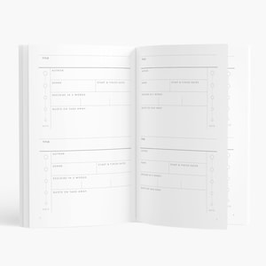 Minimalist Reading Journal | 240 entries | Personalized Book Log | Book Review Diary | 5 Styles | Hardcover or Softcover