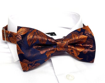 Details about   Bow tie Floral Flowers Print bow tie Vivid yellow Self-tie bow tie Spring 