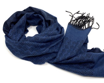 Navy blue scarf, Men scarf, Men winter scarf, Mens wool scarf, Birthday gift for him gift, For men gift, For boyfriend gift