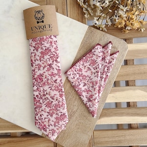 Rose Pink Floral Necktie, Pink Floral Men Necktie, Wedding Floral Ties, Groomsmen Floral Necktie, Groom Gift Tie, Weddings Tie, Kids Tie