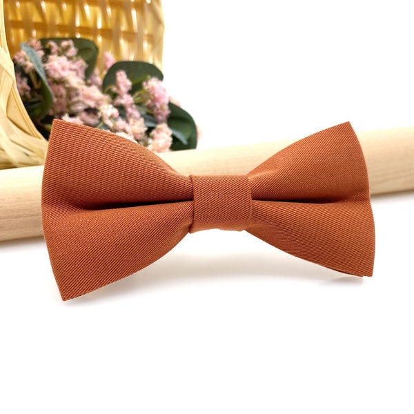 Rust bow tie, Groom bow tie, Baby boys kids, Burnt orange bow tie, Ring bearer outfit, Wedding bow tie, Groomsmen bow tie, Bow ties for men