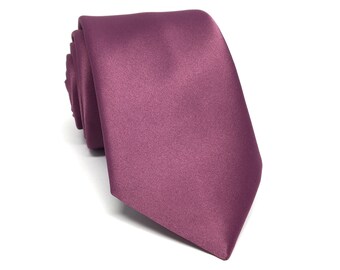Men/'s Dark Purple Neck tie and Pocket Square Hankie Set Formal Wedding 600-FF