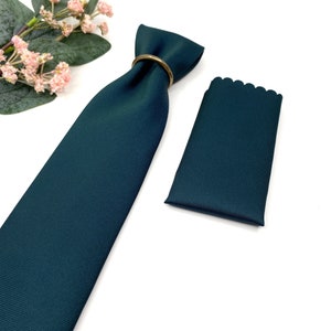 Teal green necktie, Green mens neckties, With Matching, Pocket Square Handkerchief Option, Mens Necktie, Pocket Square Set
