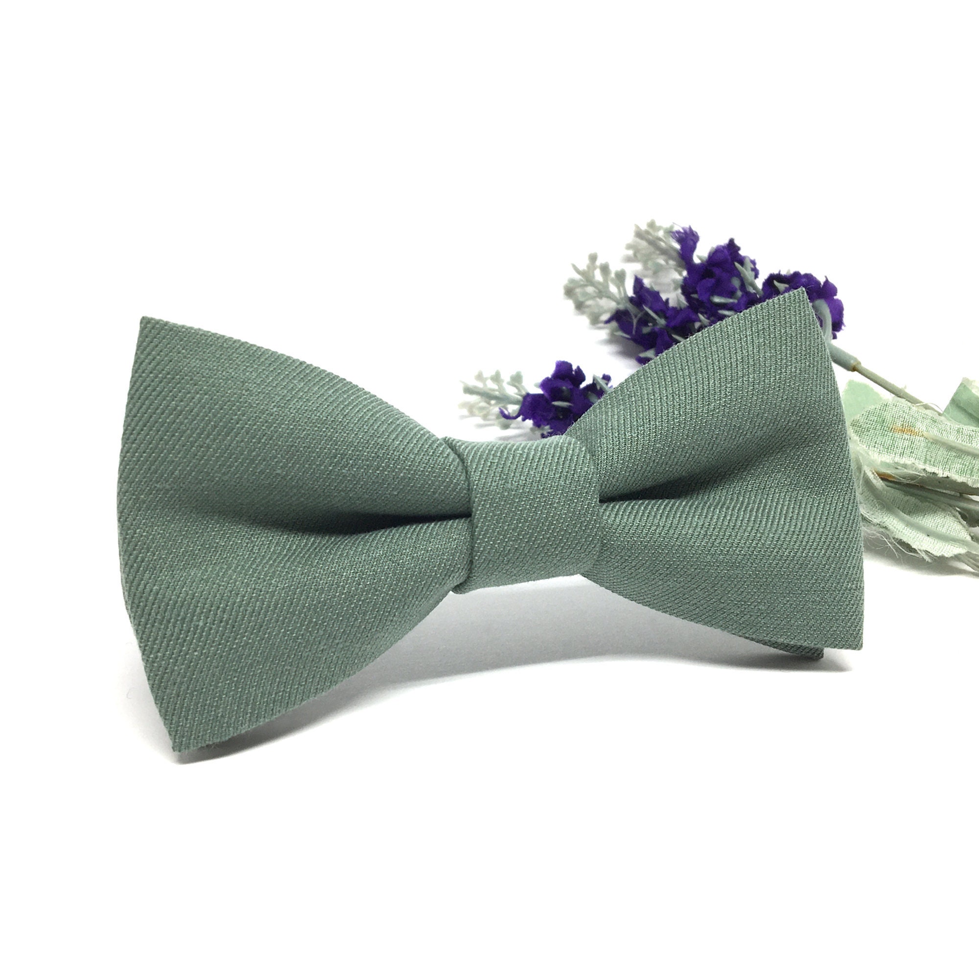 Dark Dusty sage green bow tie Groom bow tie Kids bow tie Etsy