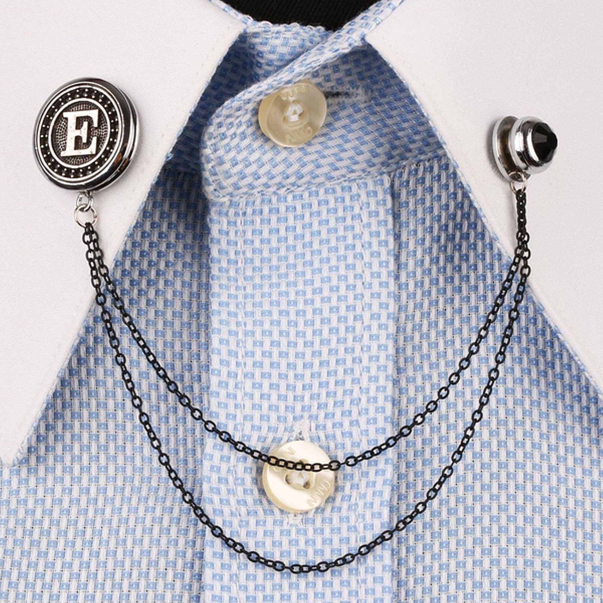 Customized Chain Brooch Personalized Collar Pin Shirt Collar Etsy UK