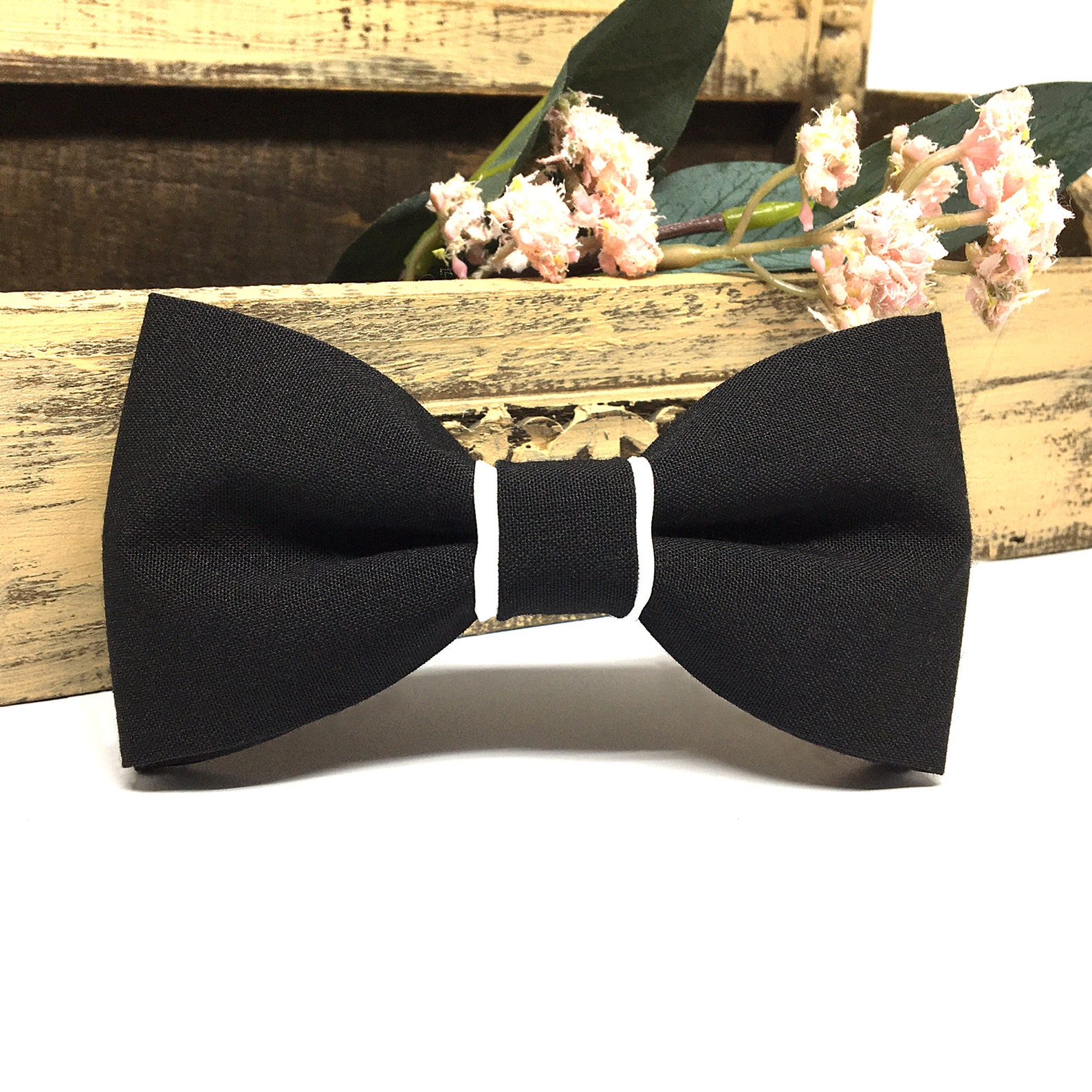 Black and White Bow Tie Groom Bow Tie Black Bow Tie Groom Etsy