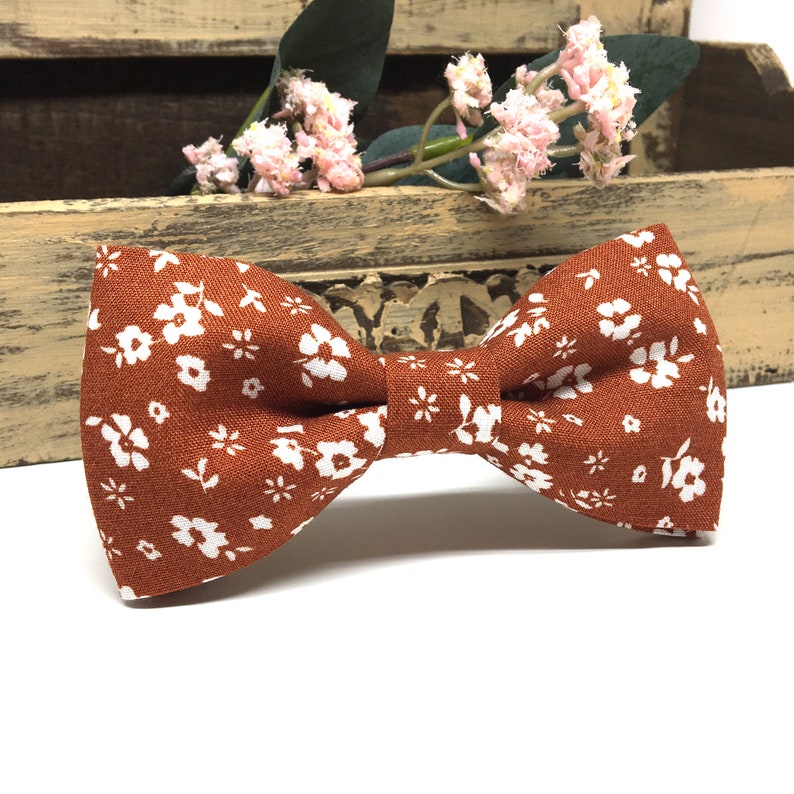 floral bow tie wedding