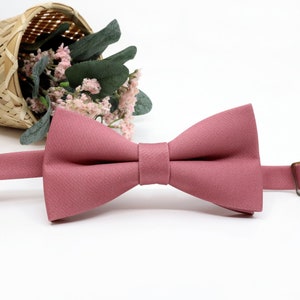 Dusty Rose Pink Bow Tie: Wedding Groom Style