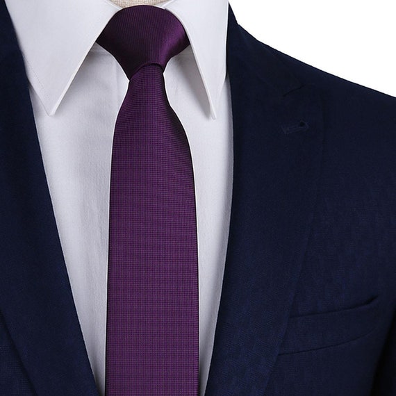 Tie and Handkerchief - Dark purple/patterned - Men