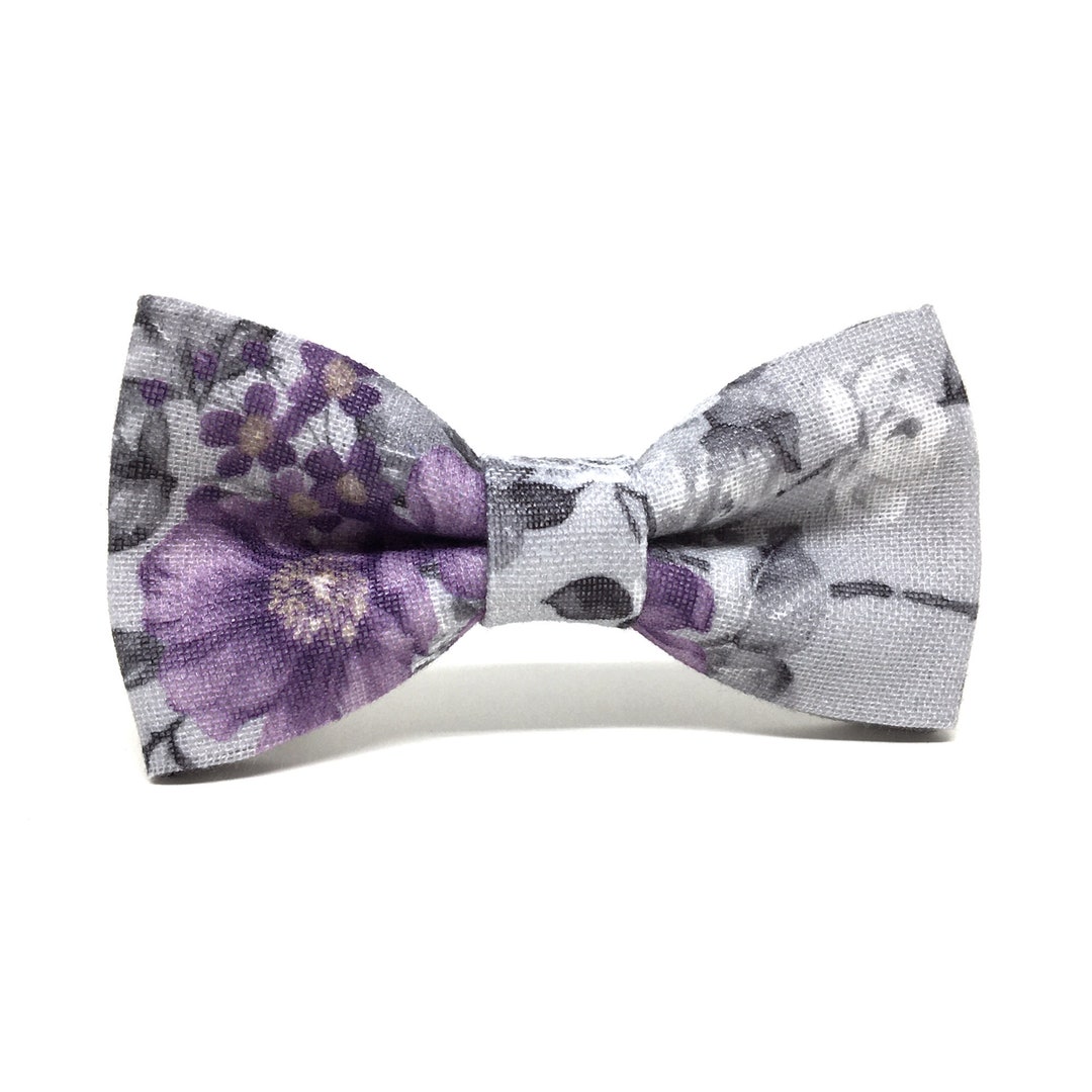 Floral Bow Tie for Wedding Bow Tie Bow Ties for Men Purple Etsy