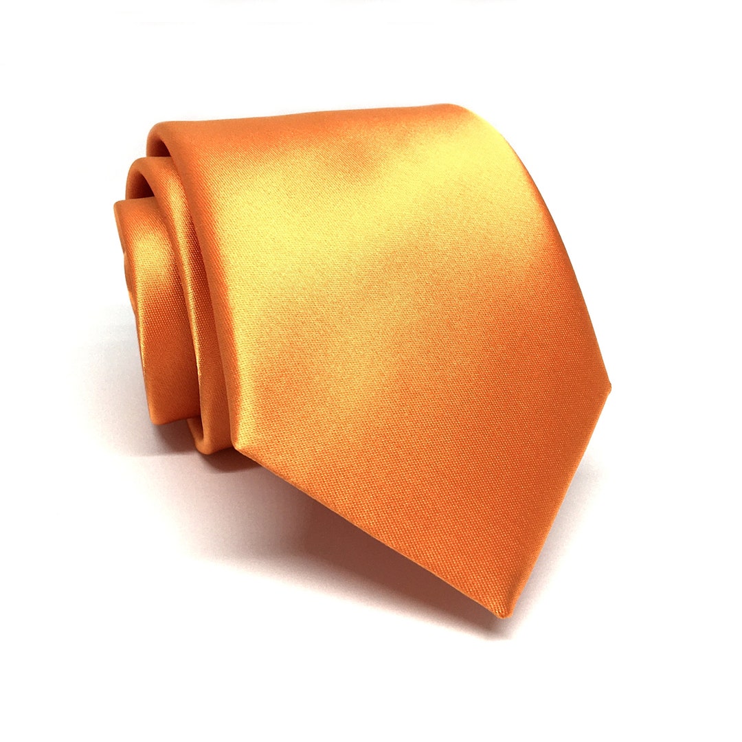 Mens Neck Ties Orange Mens Neckties With Matching Men Etsy