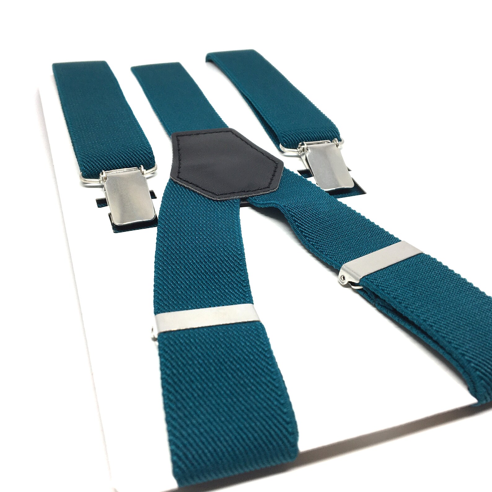 Teal Blue Suspenders Groomsmen Suspenders Ring Bearer Black Etsy