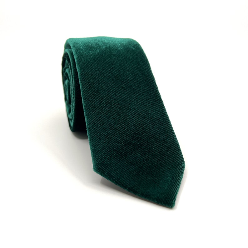 Velvet Necktie Emerald Green Velvet Necktie Mens Neckties Etsy