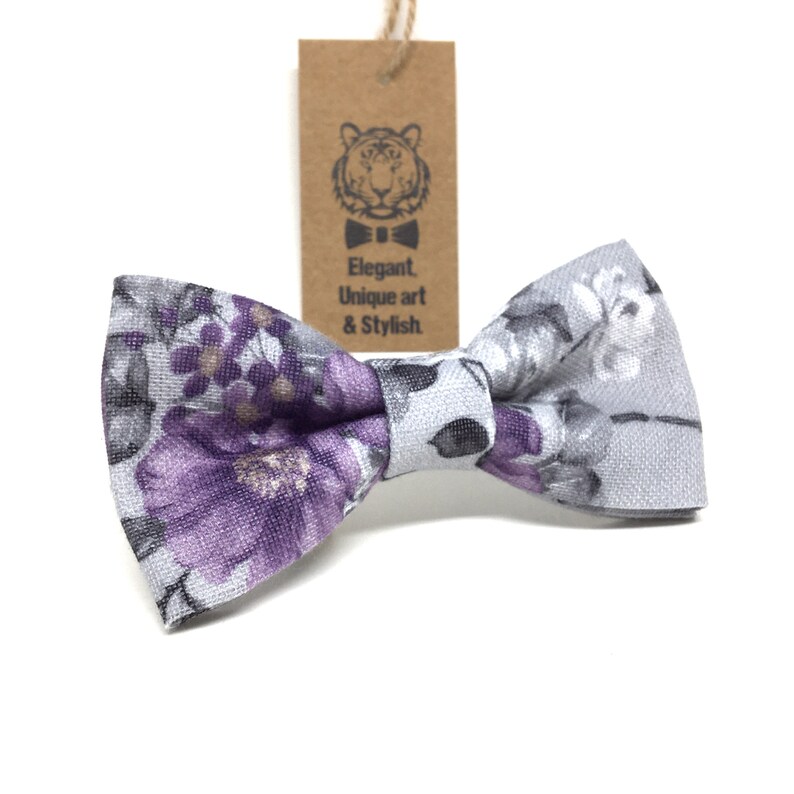 Floral Bow Tie for Wedding Bow Tie Bow Ties for Men Purple Etsy