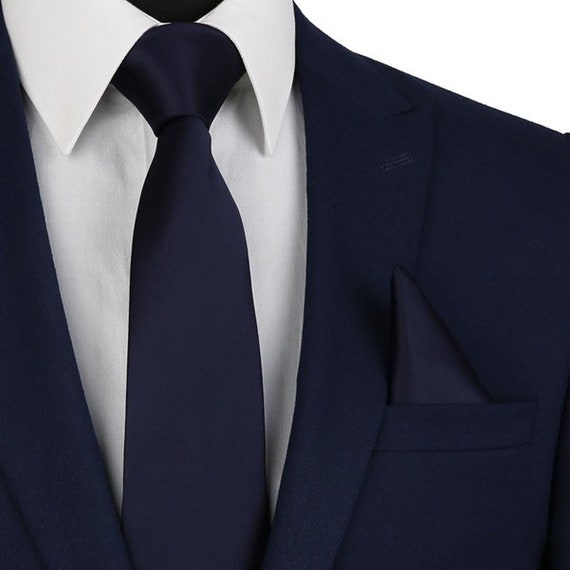 Cravatte da uomo cravatte da uomo blu navy con abbinamento | Etsy Italia
