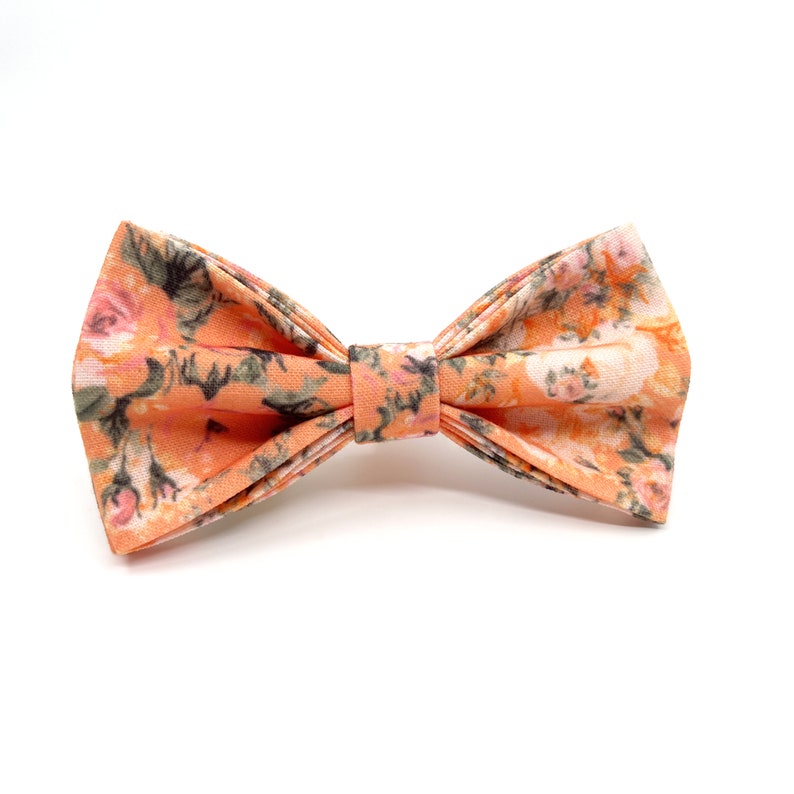 Floral Bow tie, Orange Bow tie, Christmas Gift, Same matching, Mens Bowtie, Pocket square set Style #2