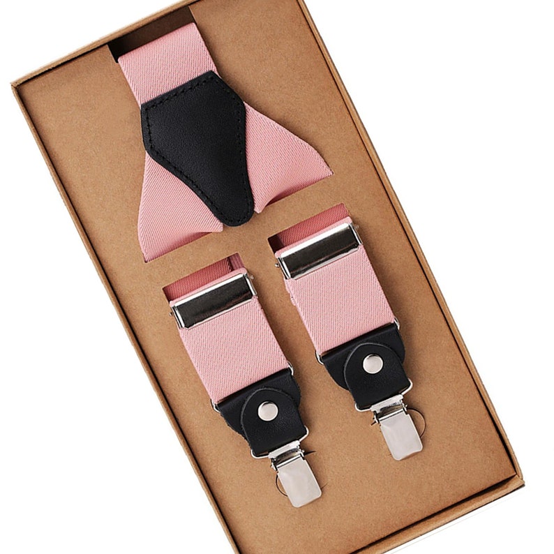 Blush light pink suspenders Suspenders men Leather suspenders Rustic wedding Groom suspenders Wedding suspenders Groomsmen suspenders