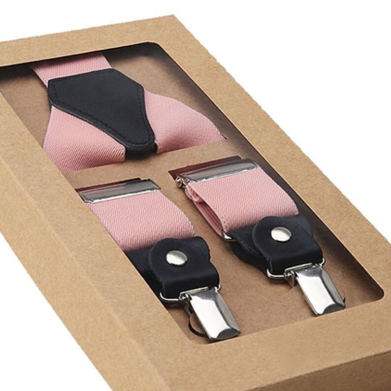 Blush light pink suspenders Suspenders men Leather suspenders Rustic wedding Groom suspenders Wedding suspenders Groomsmen suspenders