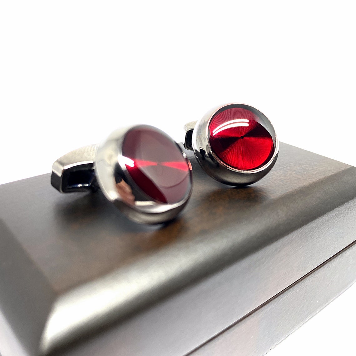 Red Cufflinks Wedding Cufflinks Groom Cufflink Mens Gift Etsy