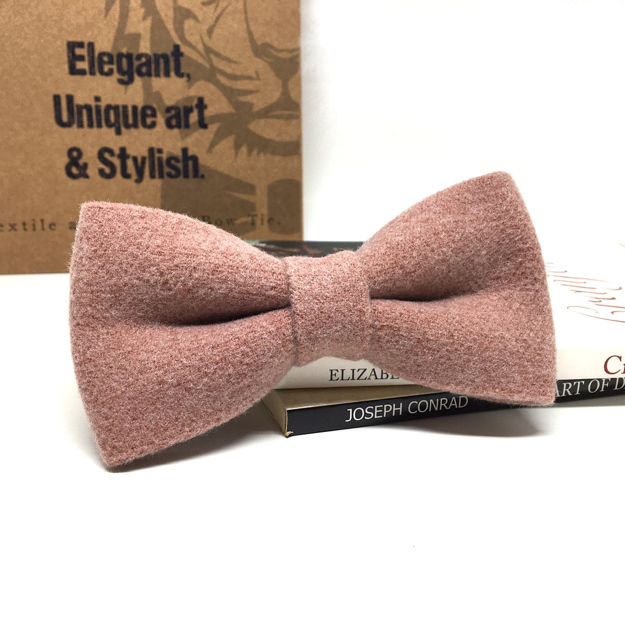 Dusty Rose Bow tie Wool Bow Tie Groom bow tie Kids Bow tie Etsy