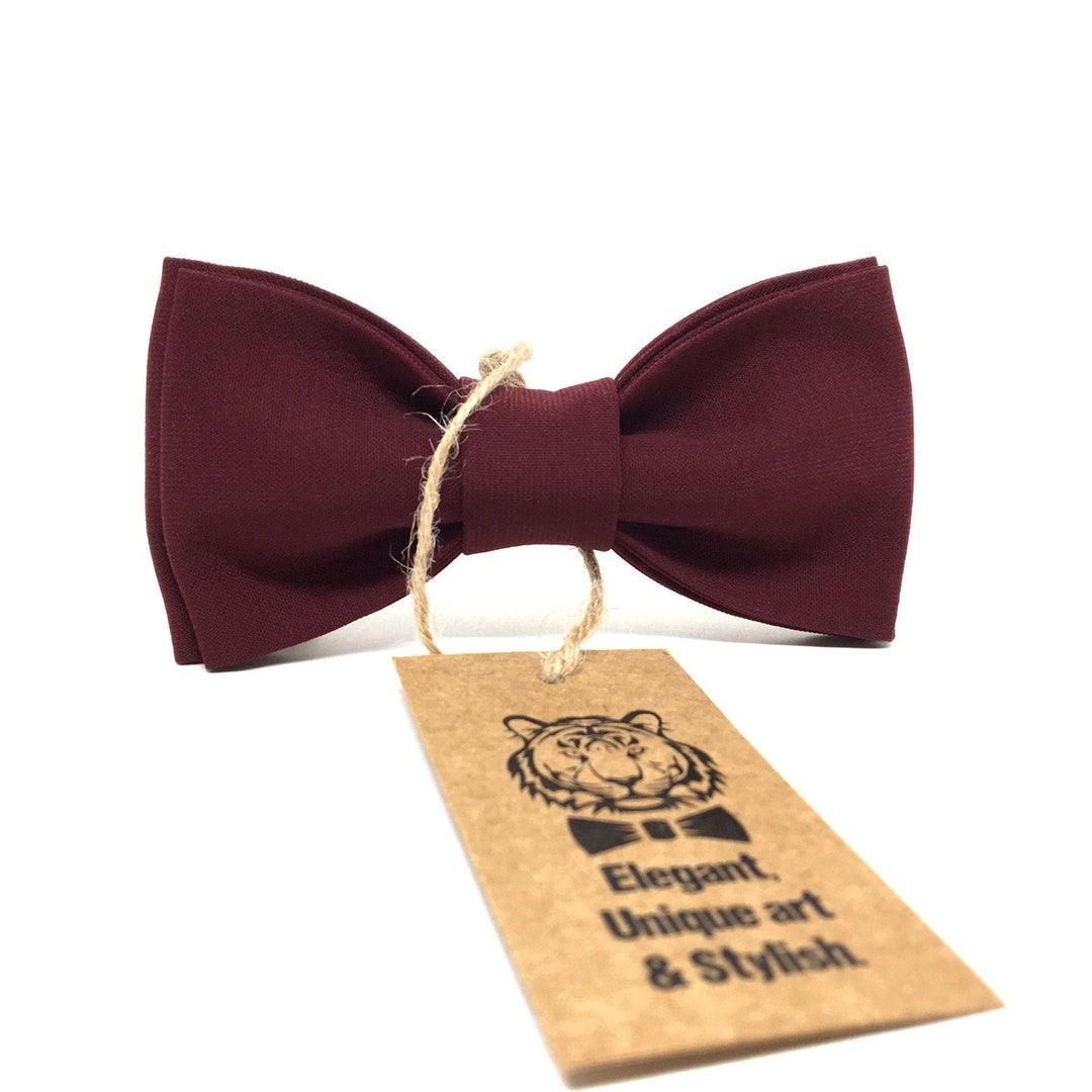 childrens burgundy bow tie