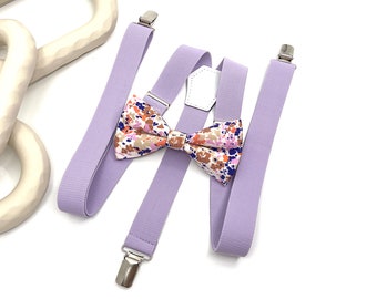 Lavender suspenders, Floral bow tie, Bow tie, Wedding, Bow tie, Ring bearer outfit, Bow ties, Bow ties for Men, Groomsmen