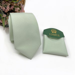 Dusty sage green Necktie, Mens Necktie, Sage green necktie, Groomsmen Necktie, Weddings tie, Pocket square, handkerchief, Mens necktie