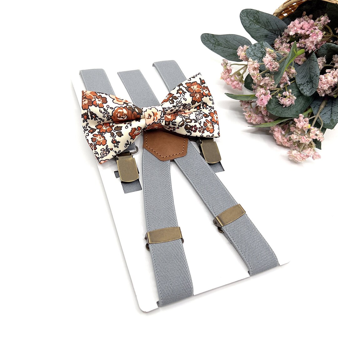 Take A Look About Grey Suspenders And Bow Tie