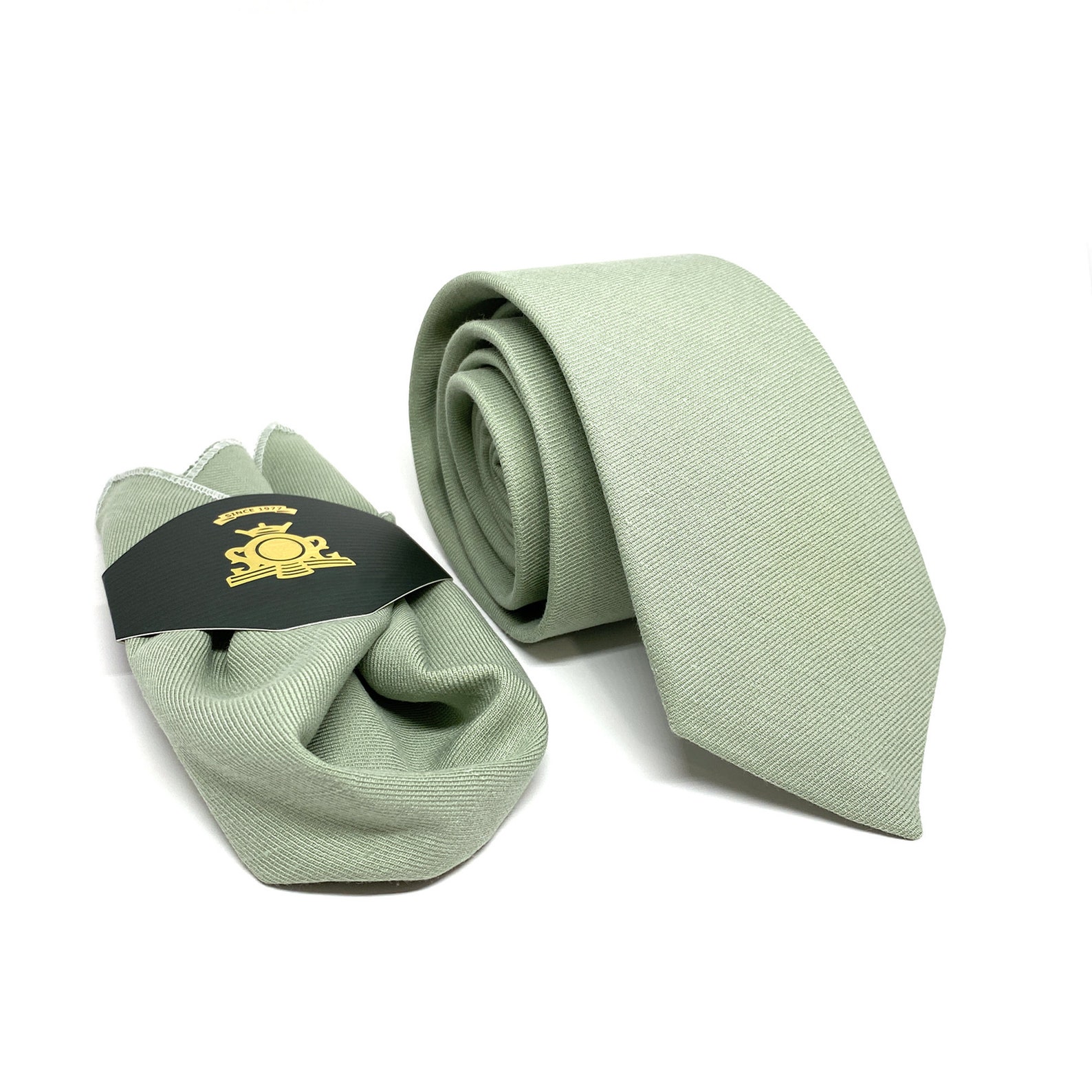 Dusty Sage Green Necktie Mens Necktie Neck Tie Groomsmen Etsy