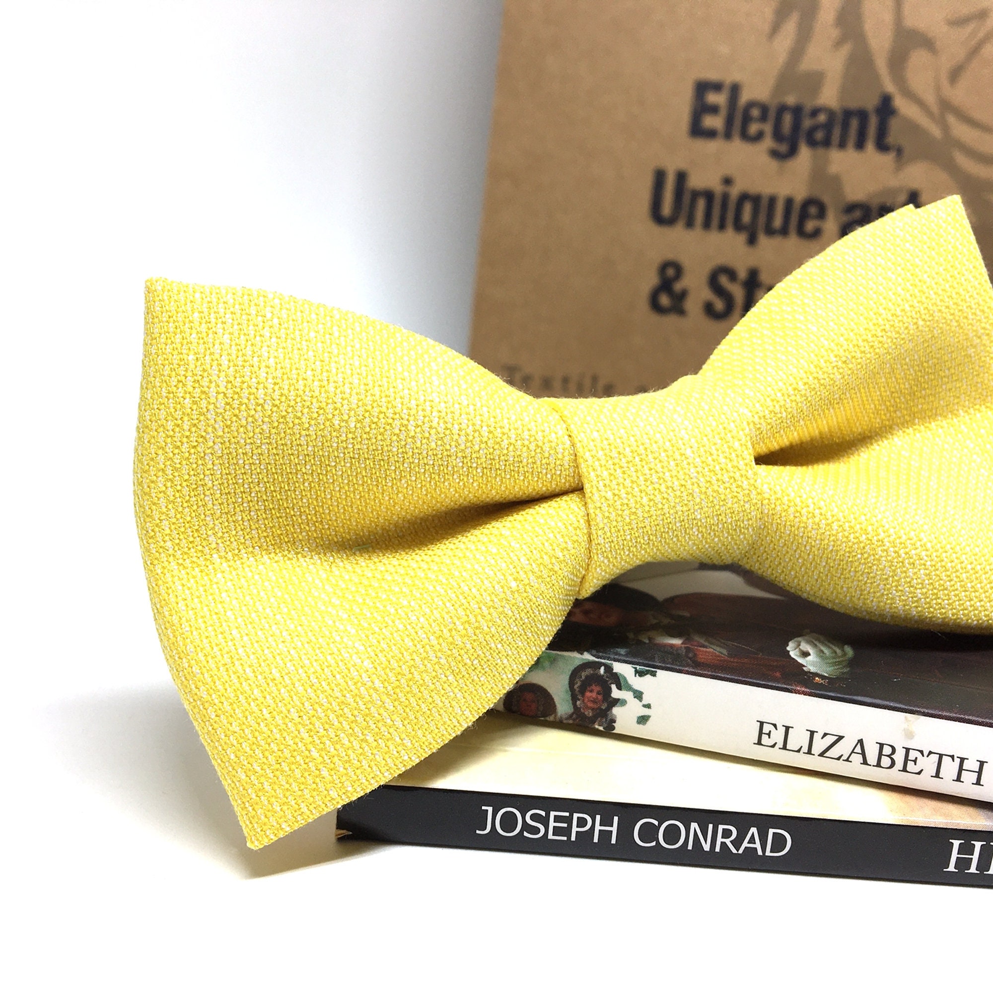 Yellow Bow Tie Linen Bow Tie Baby Boys Kids Kids Bow Tie Etsy