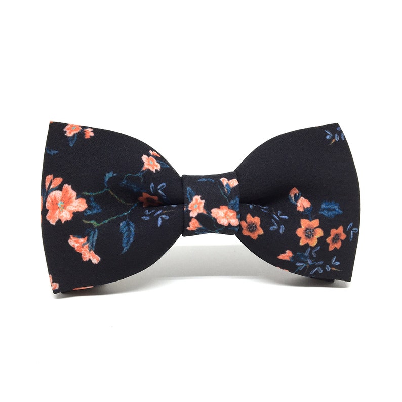 Floral Bow Tie Bow Ties for Men Black Bow Tie Bow Tie for - Etsy