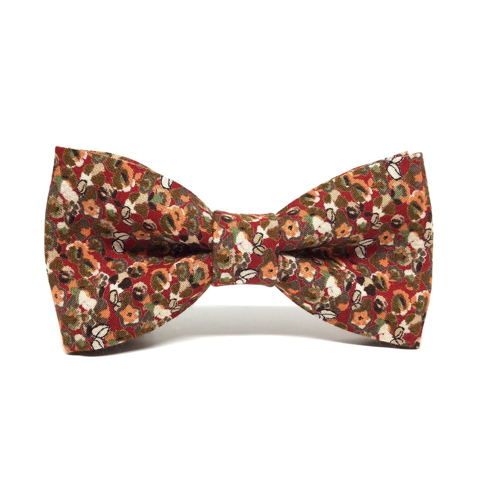 Floral bow tie Groom Bow tie Bow ties for men Crimson Bow Etsy