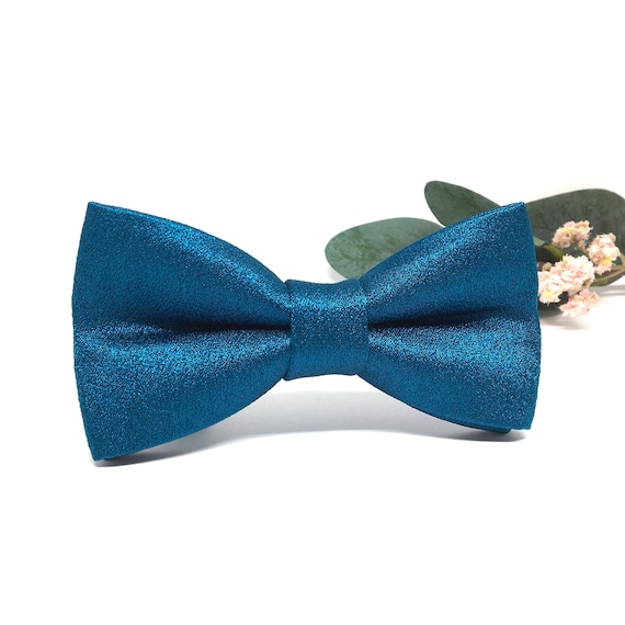 Teal Blue Bow Tie Teal Silk Bow Tie Groom Bow Tie Wedding | Etsy