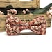 Burnt orange bow tie, Floral bow tie, Groom bow tie, Wedding gift, Ring bearer outfit, Bow ties, Groomsmen bow ties, Wedding bow ties 