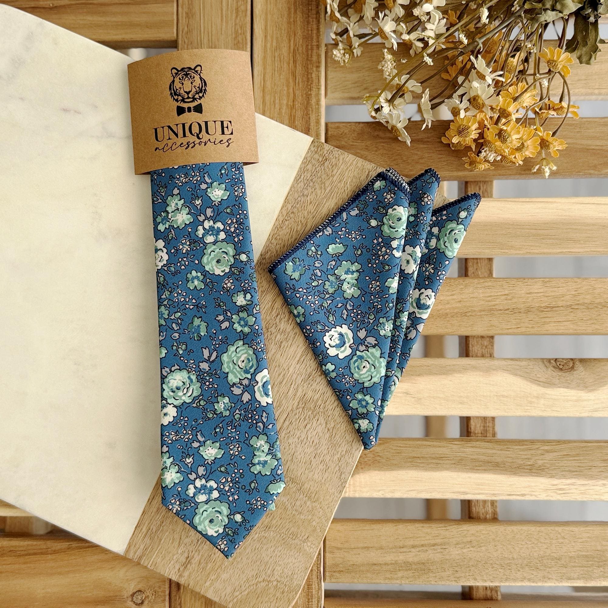 Navy and Mint Tie - Etsy display picture 1