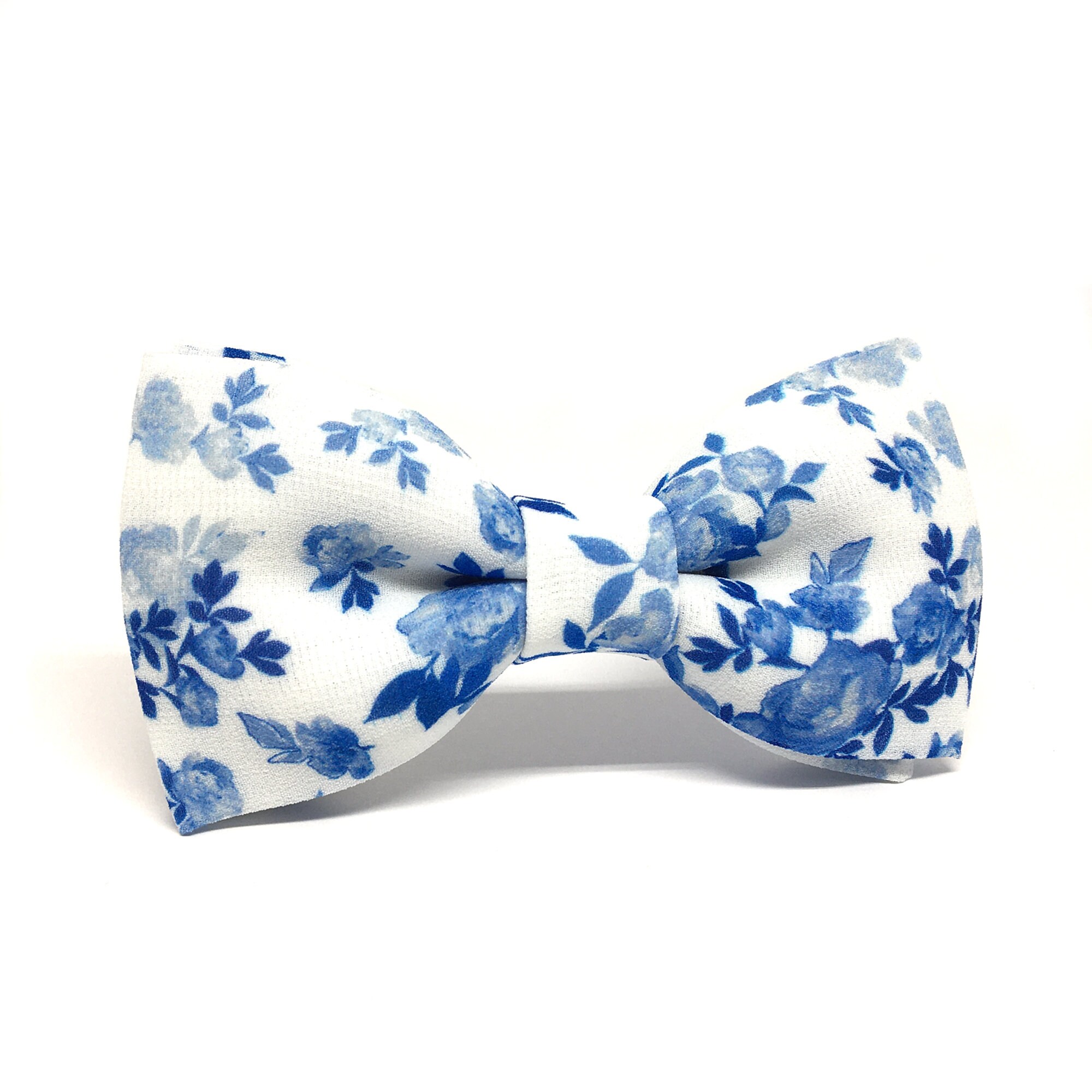 Blue floral bow tie Bow ties for men White bow tie Bow tie Etsy