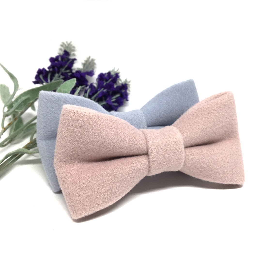 Dusty rose light pink bow tie Wool bow tie Light pink bow Etsy