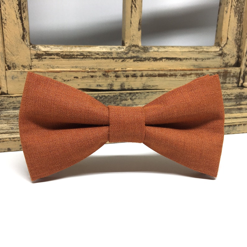 Burnt Orange Bow Tie Groom Bow Tie Baby Boys Kids Kids Bow Etsy