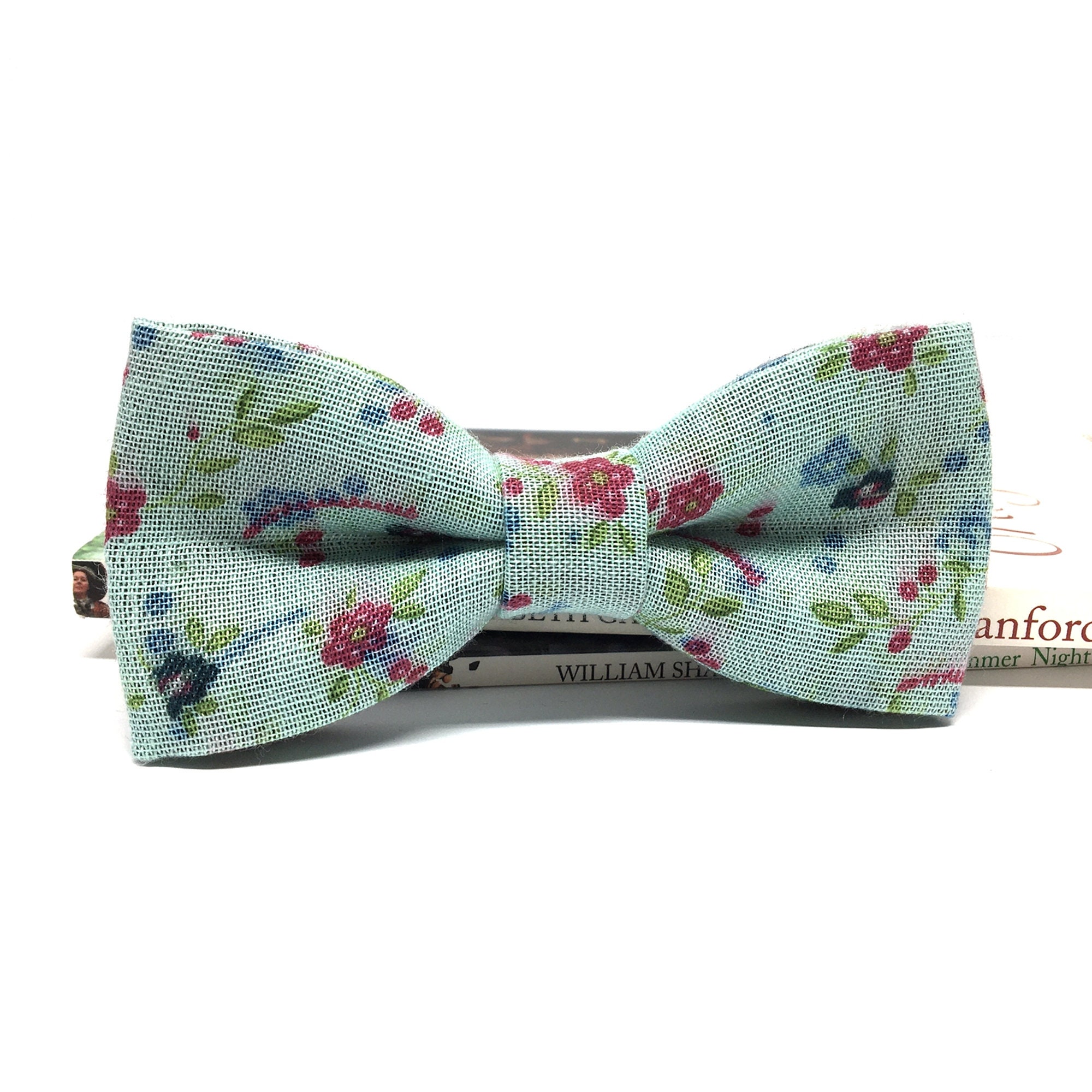 Floral bow tie Bow ties for men Mint Green Bow tie Bow tie | Etsy