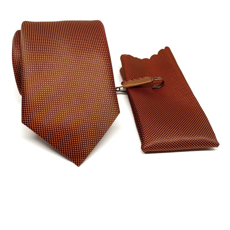 Copper Rust Bronze Mens Neckties Mens Neck Ties Wedding Tie Etsy