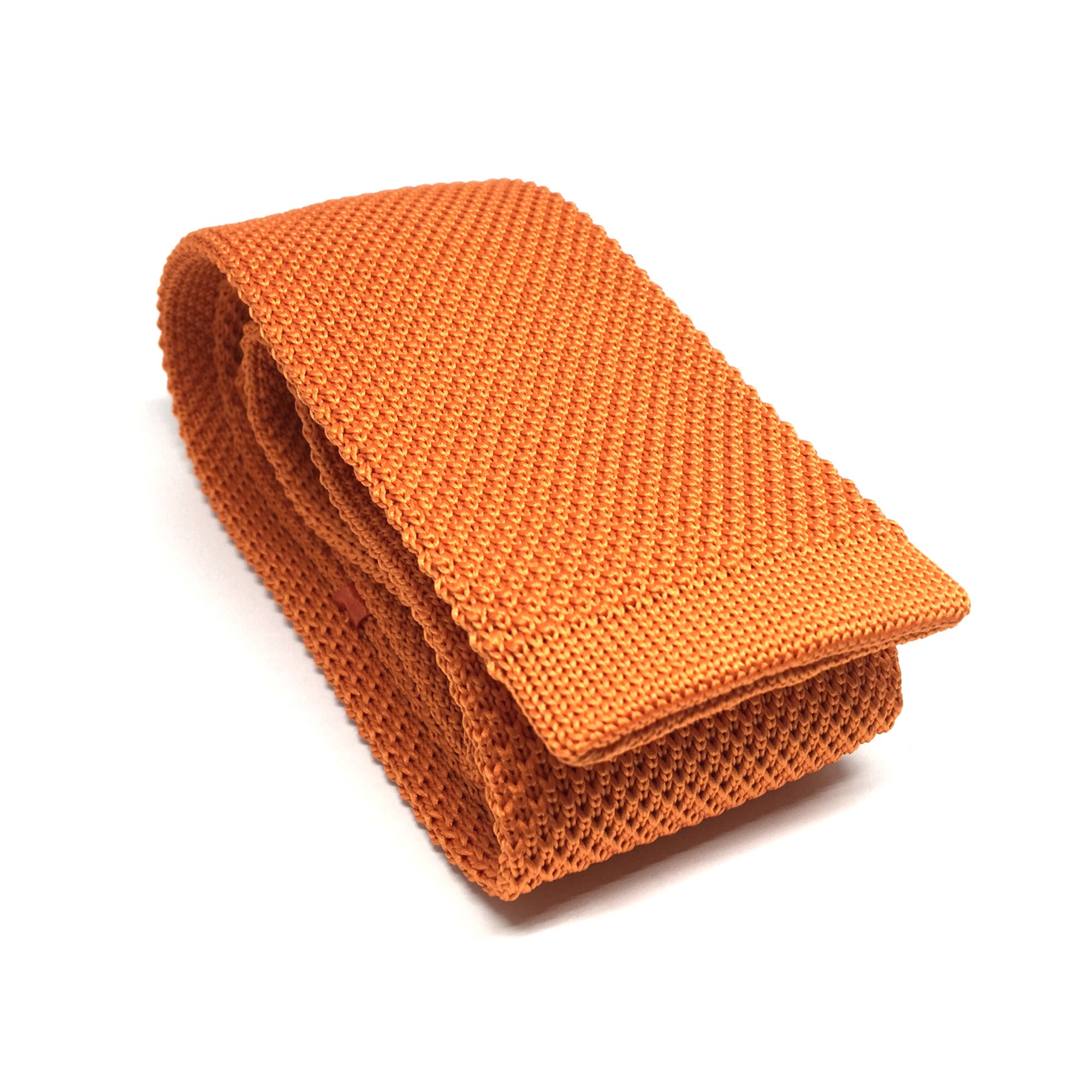 Knit mens neckties Mens neck ties Wedding tie Orange knit Etsy